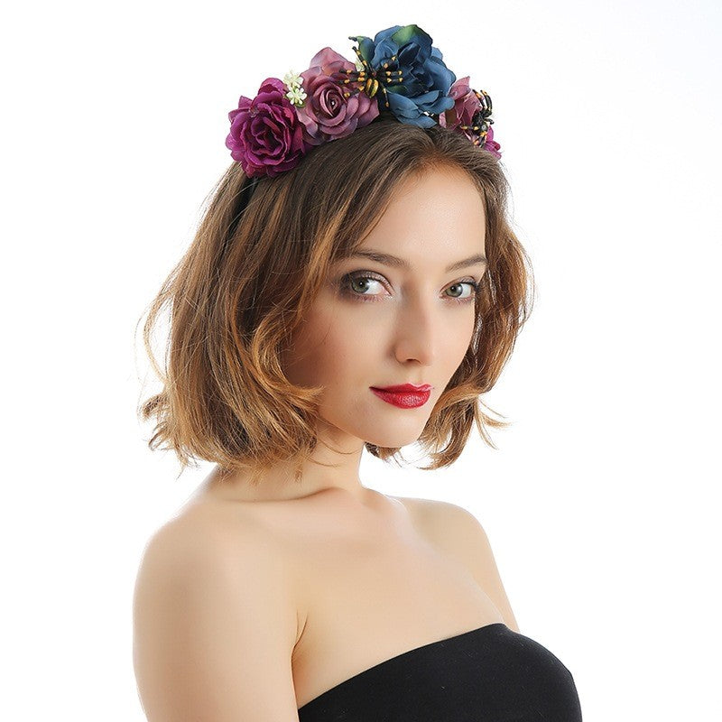 Simulated Cloth Spider Rose Hair Hoop