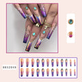 European And American Wear Nail Shining Purple Jewelry Wear Nail Piece