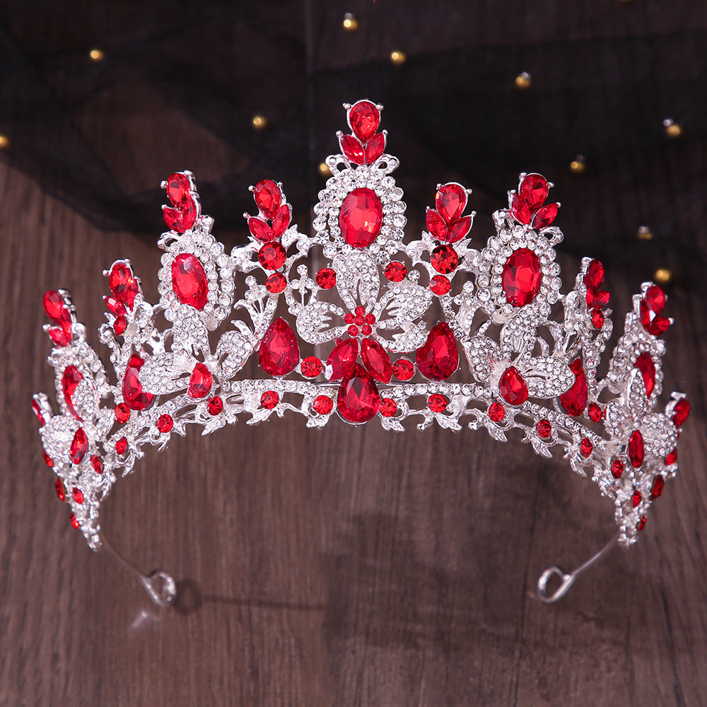 Bridal Crown Headdress Cross Wedding Dress Accessories Luxury Crystal