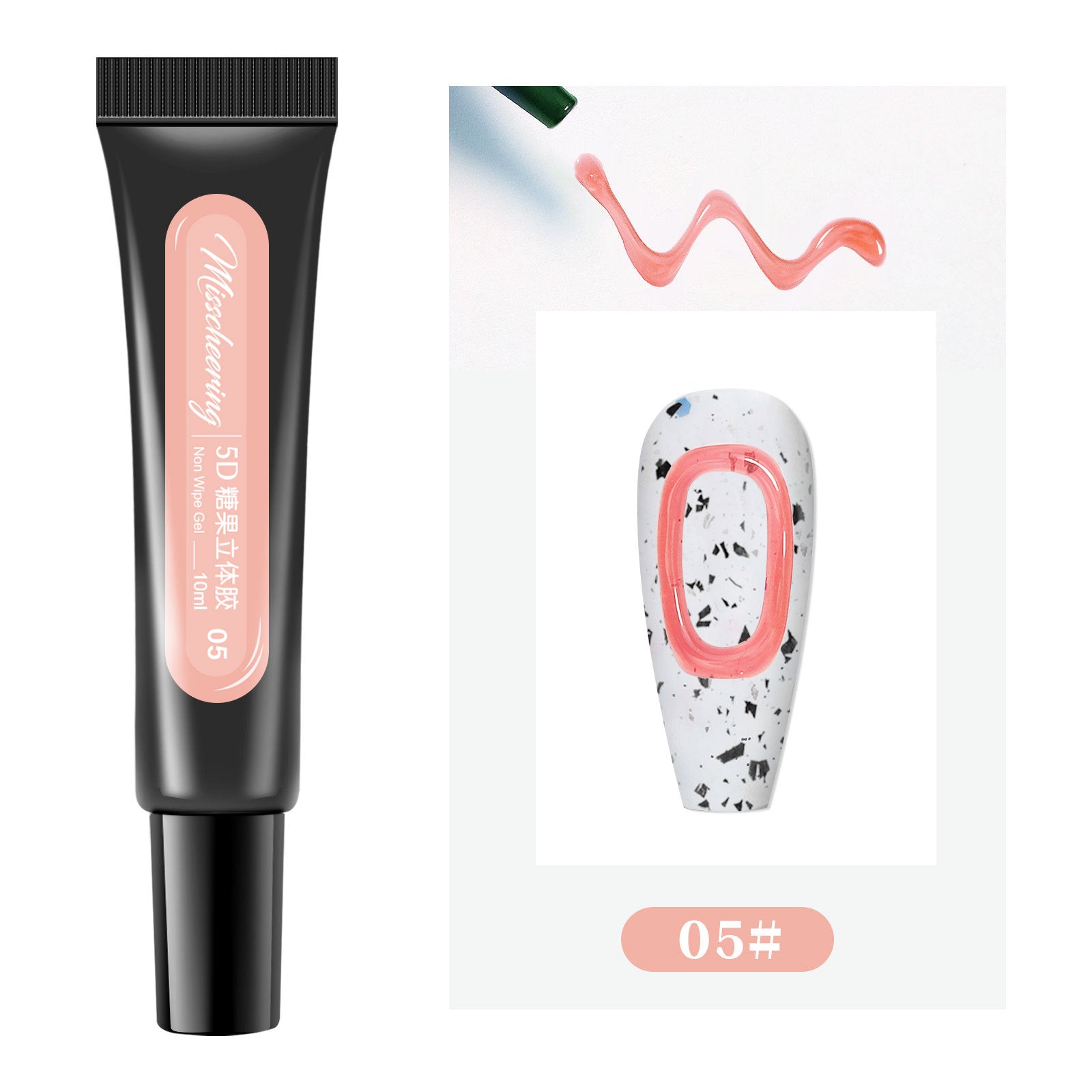 Misscheering 5D Hose Stereoscopic Nail Polish Candy Macaron Jelly Leave-In Gel