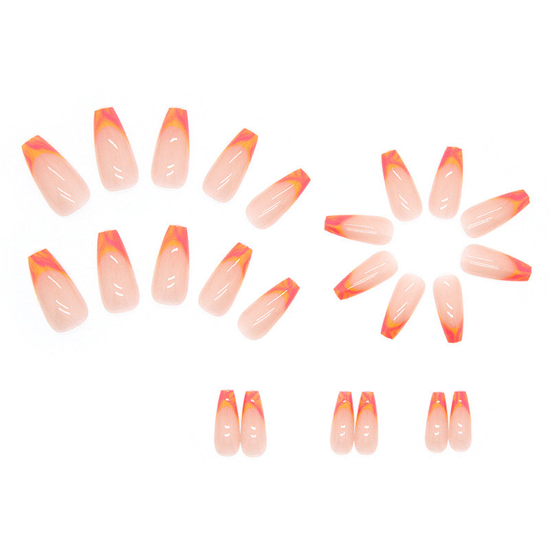 Mid-length Smudges French Nail Sticker