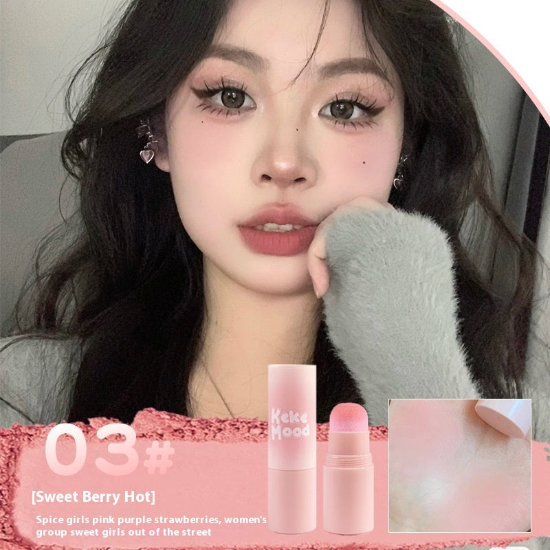 Keke mood Poke Blush Stick Vitality Expansion Color Natural White Lasting Pure Want Matte Monochrome Rouge Blush