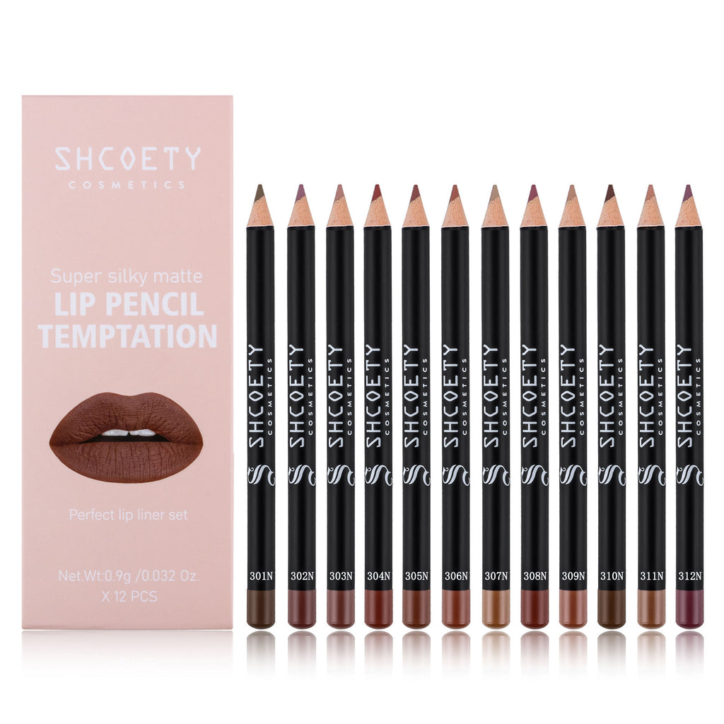 Matte Lipstick Lip Liner Suit Non-decolorizing Long-lasting Makeup