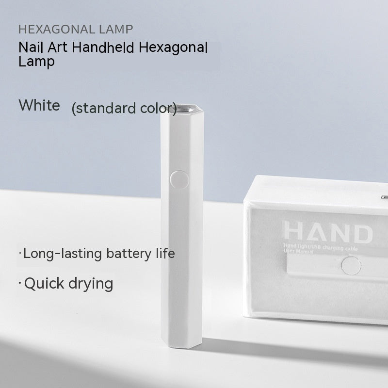 Hexagonal Small Portable Electric Storage Design Mini Nail Tip Heating Handheld Lamp