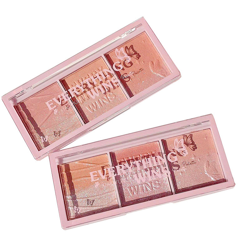 Secret Garden Gradient Three-color Pearlescent Blush Eye Shadow