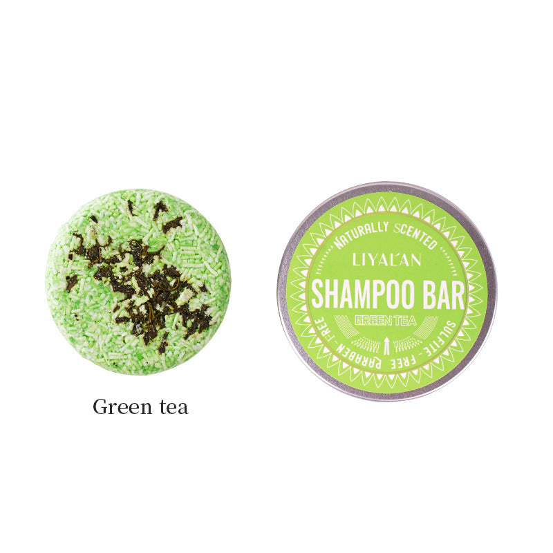 LiyaL'an Round Green Tea Soap Shampoo