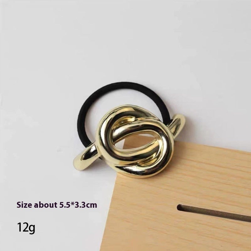 European And American Cold Style Geometric Metal Concave-convex Stretch Retro Head Rope