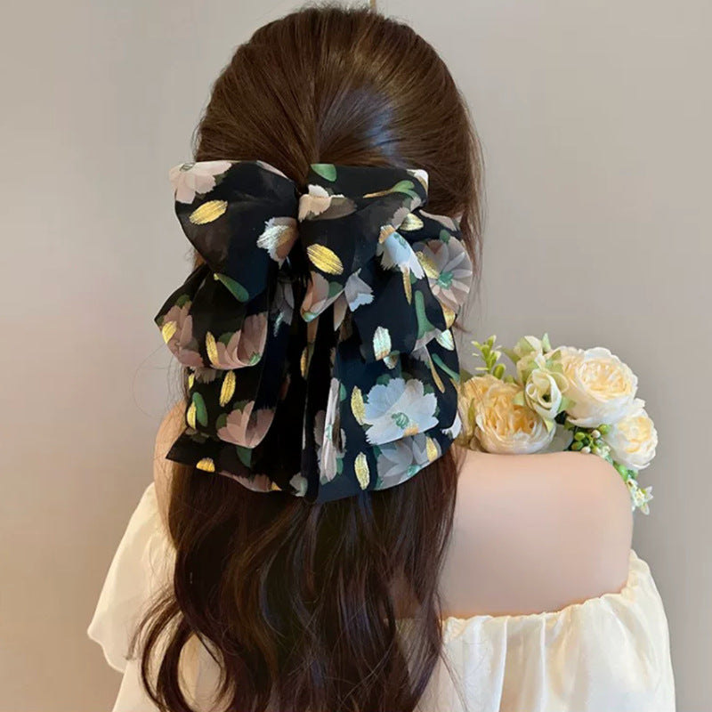 Super-fairy Floral Starry Bow Ribbon Grip High Sense