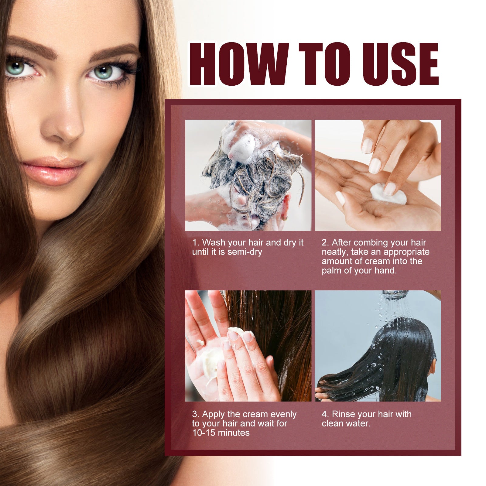 Jaysuing Hair Repair Damaged Dry Manic Moisturizing Soft Hair Conditioner