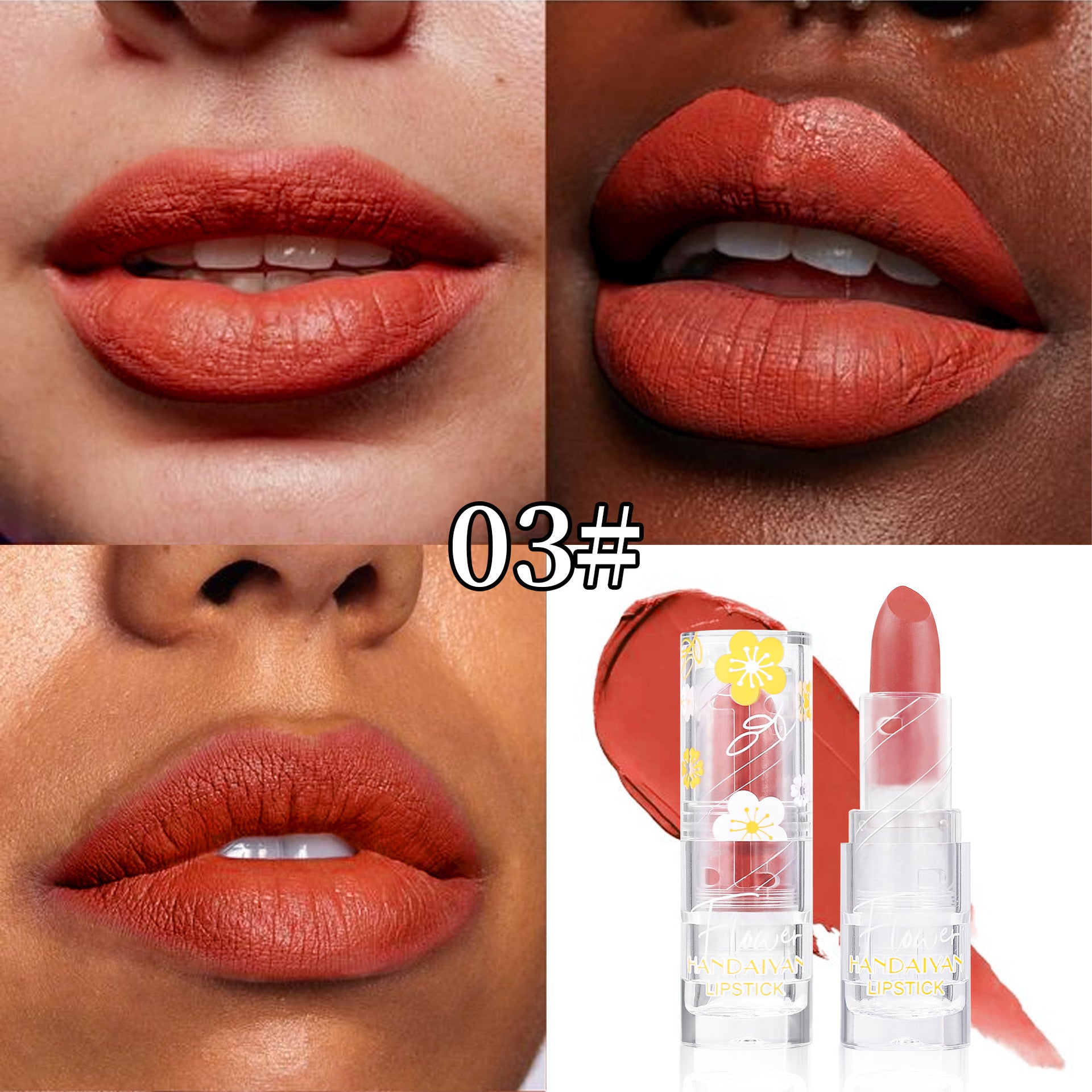 Matte Lipstick 12 Colors Handaiyan Makeup Matte Waterproof
