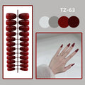 Short Ballet Trapezoid Glossy Nail Patch