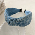 Starry Sky Fabric Denim High Skull Top Bangs Sponge Headband