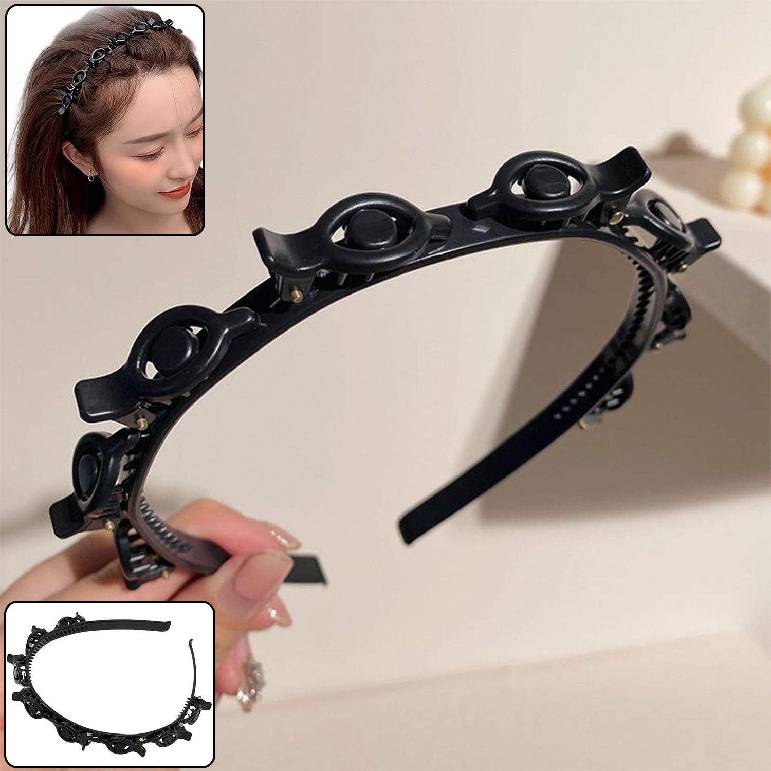 Adjustable Clip-on Hair Styling Headband (1 Pc)