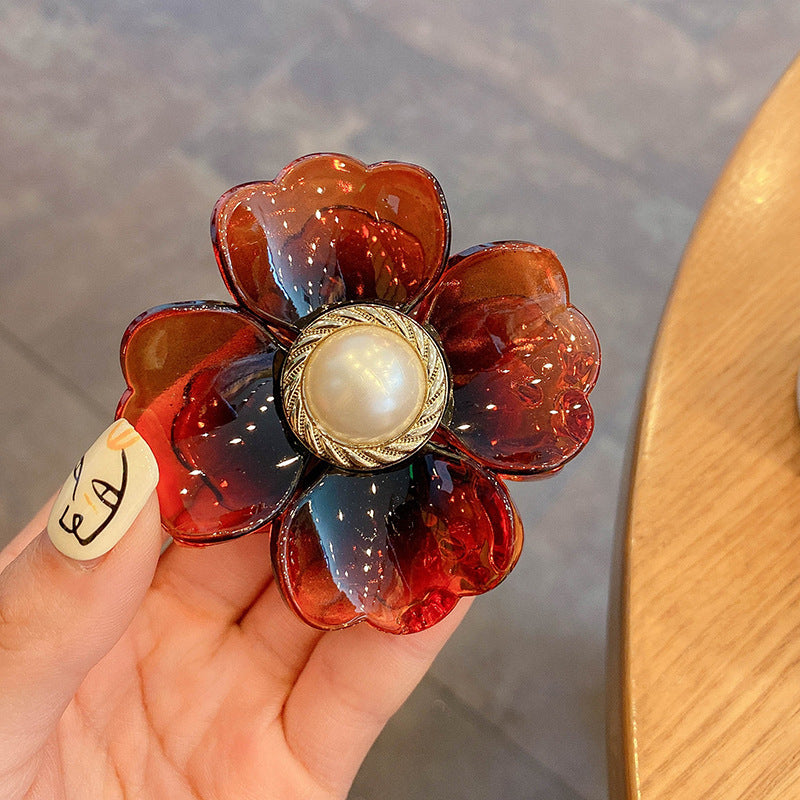 The Back Of The Head Personality Girl Flower Clip
