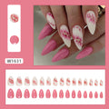 Simple Wear Nail Peach Blossom Detachable