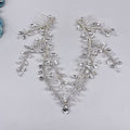 Handmade Forehead Chain Double Hair Comb Pendant Forehead Ornament In Colorful Hues