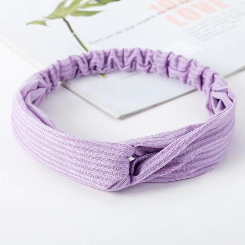 Hairband Cross Knitted Thread Hairware