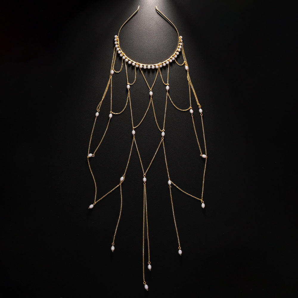Mesh Tassel Temperamental Hair Chain For Women