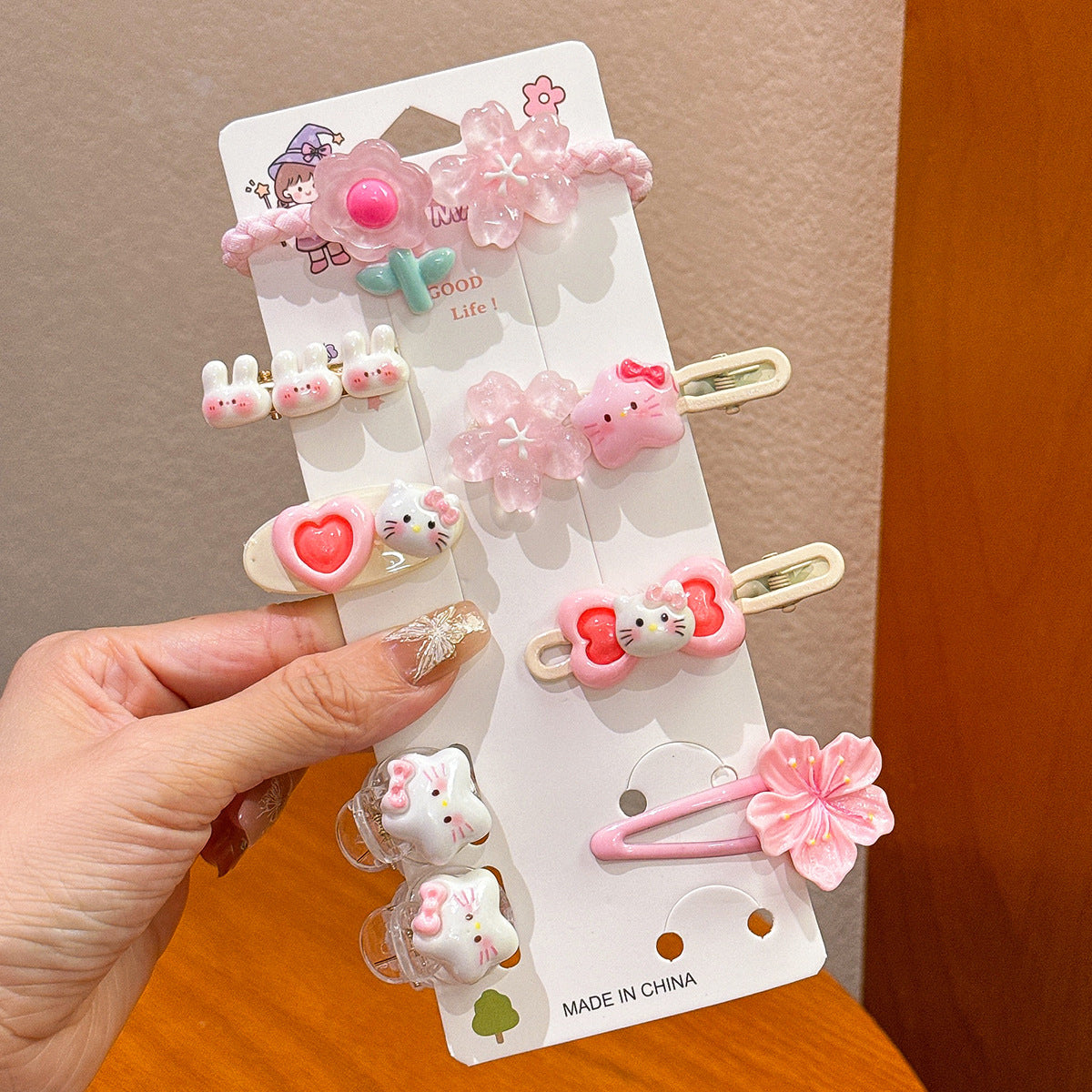 Plastic Hairpin Headdress Flowers Ornament Girls