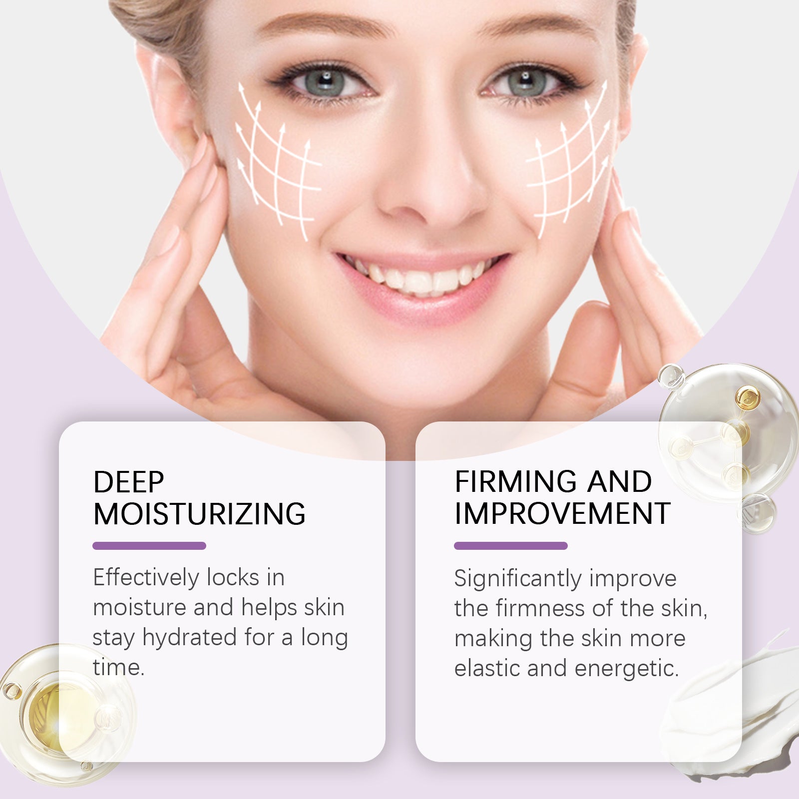 Facial Moisturizing Cream Improves Skin Fading Wrinkle
