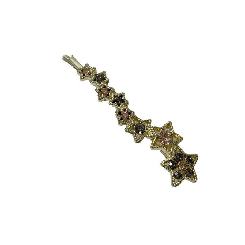 Rhinestone Barrettes Side Clip Bangs Broken Clip