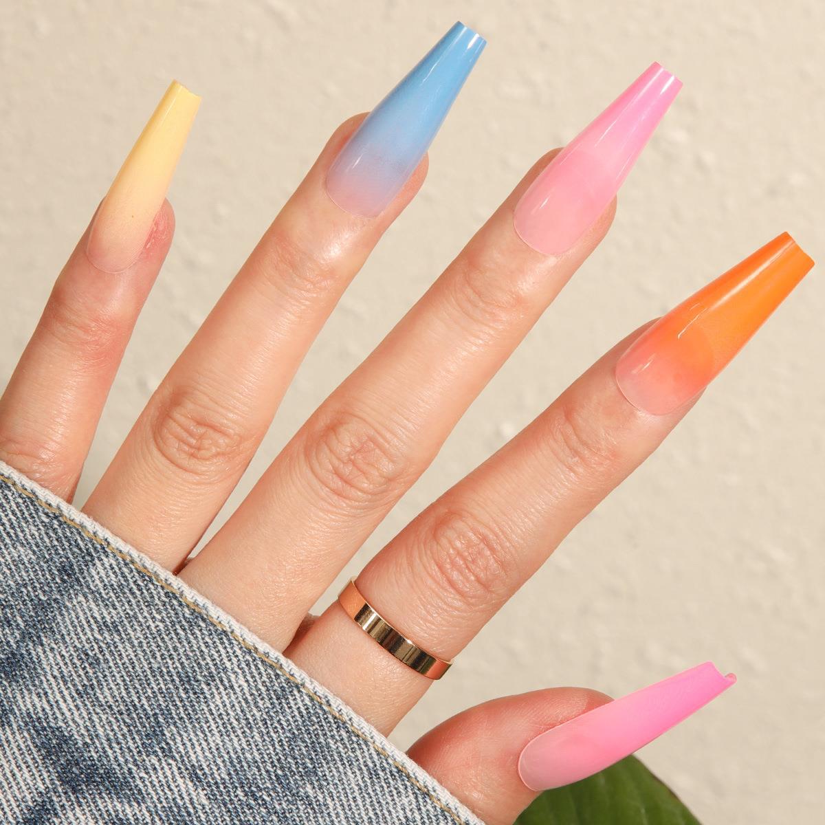 New Tapered Long False Nail Plate