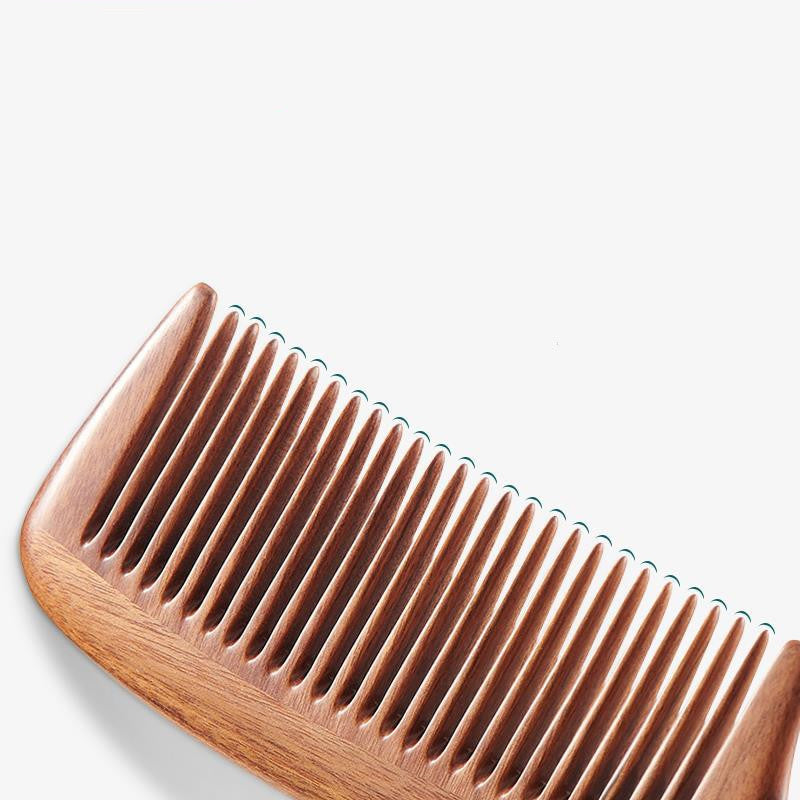 Rosewood Dense Massage Straight Hair Tooth Comb