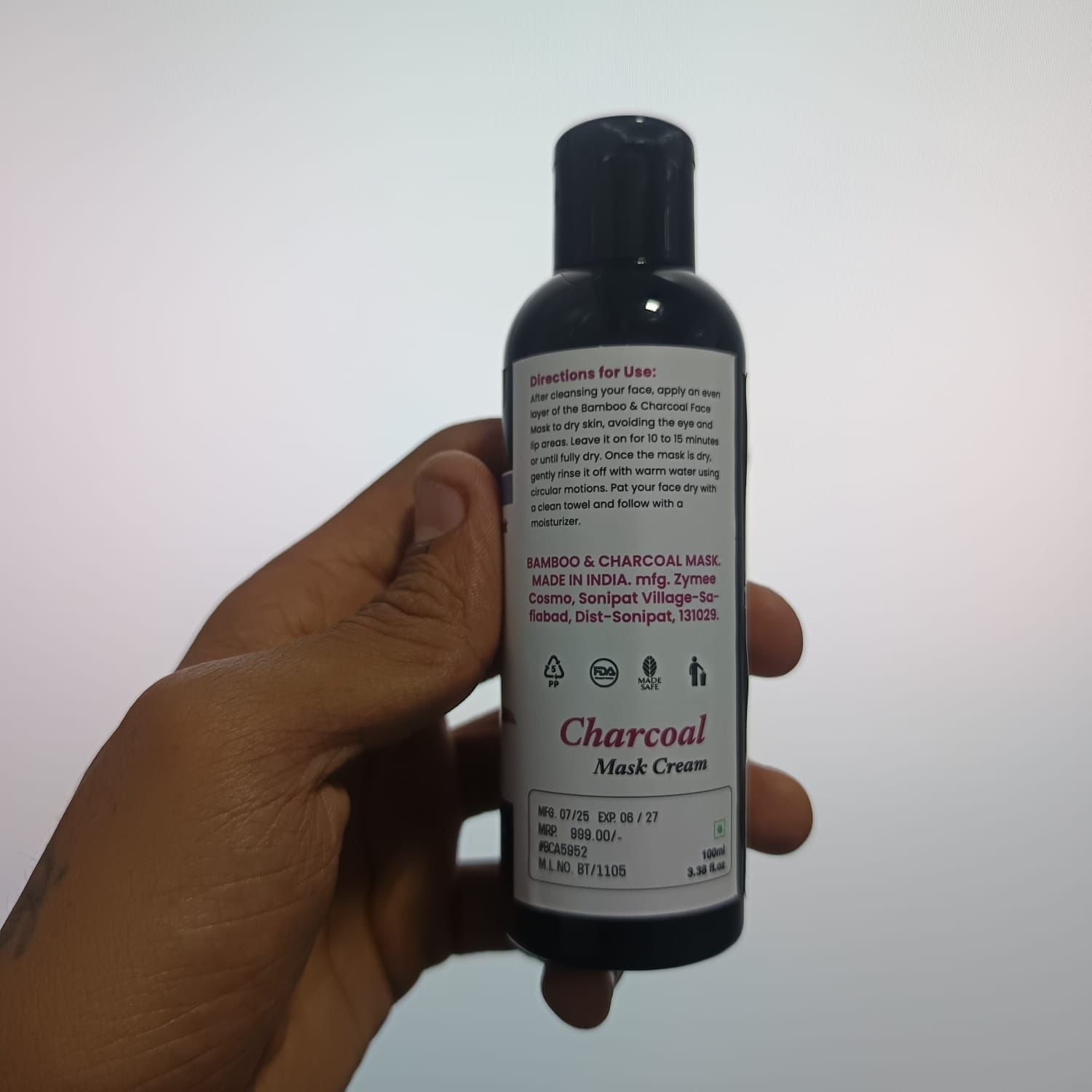 Charcoal Anti-Blackhead, Deep Cleansing, Purifying Peel Off Mask - (Pack of 2)
