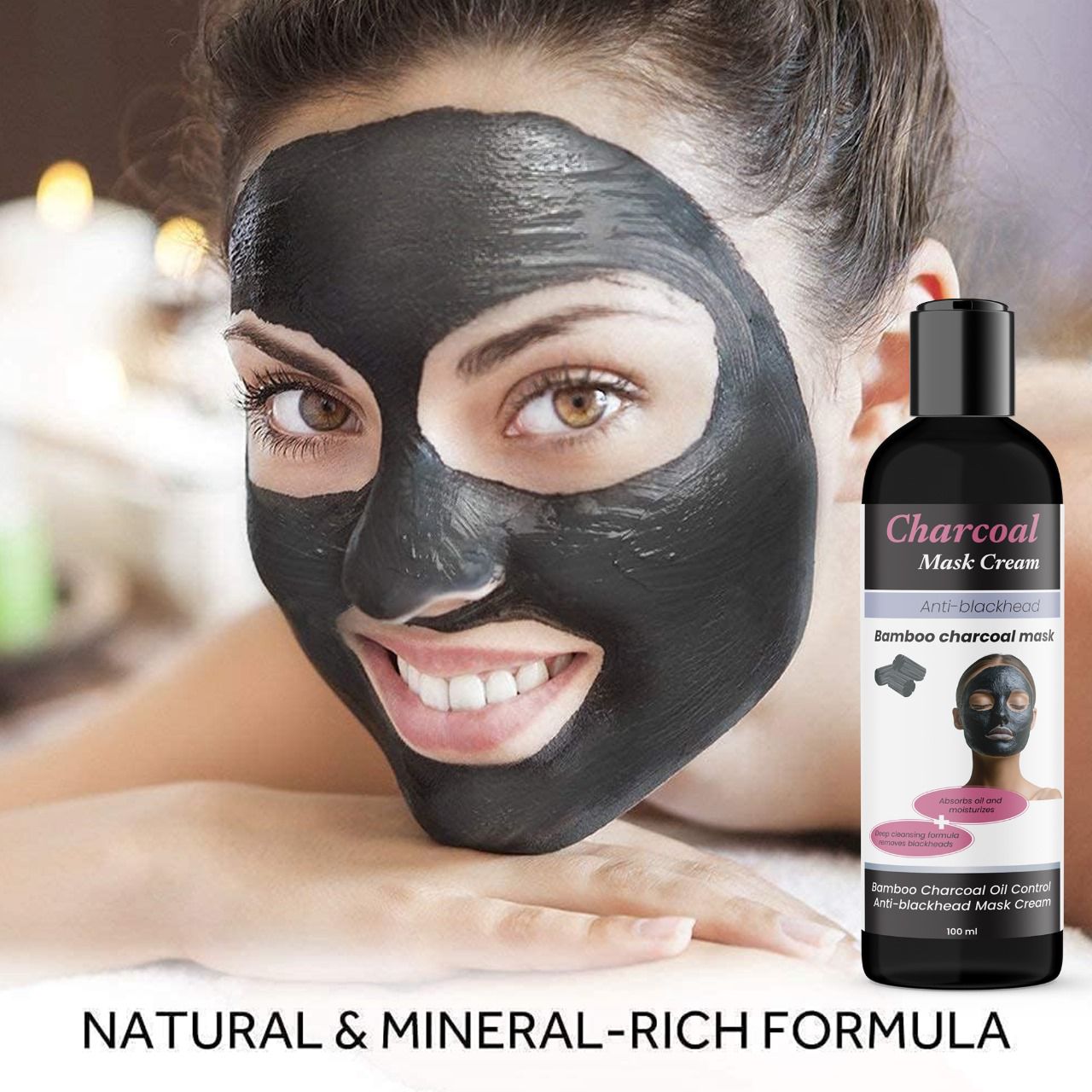 Charcoal Anti-Blackhead, Deep Cleansing, Purifying Peel Off Mask - (Pack of 2)
