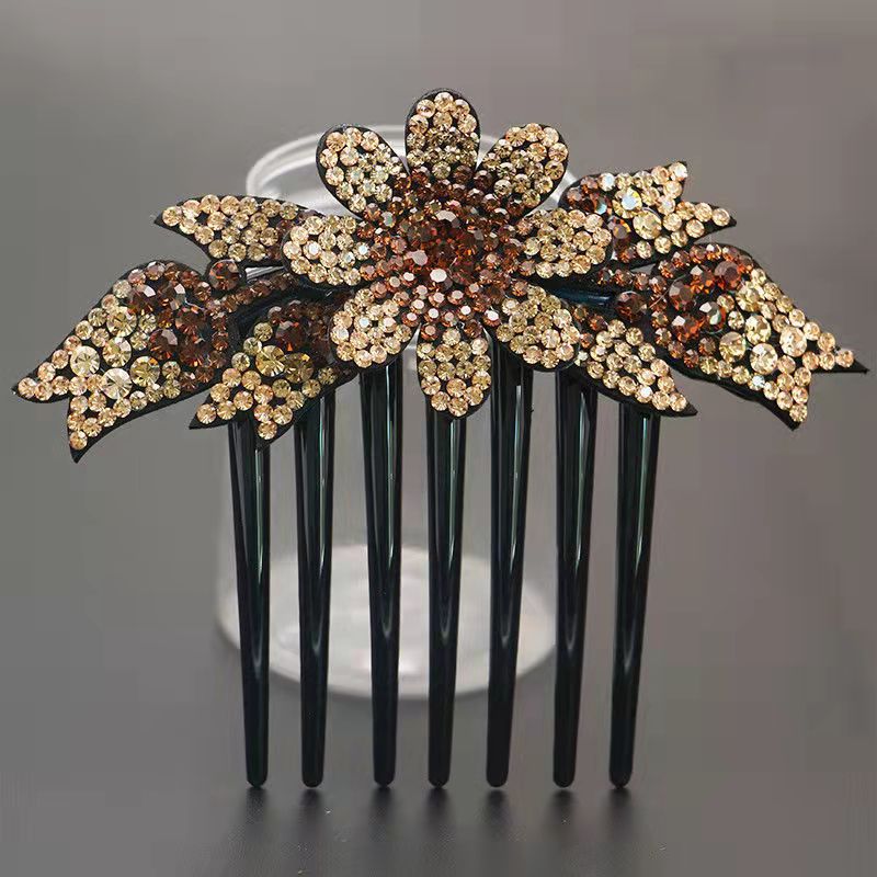 Women's Fashion Casual Rhinestone Anti-slip Hair Comb