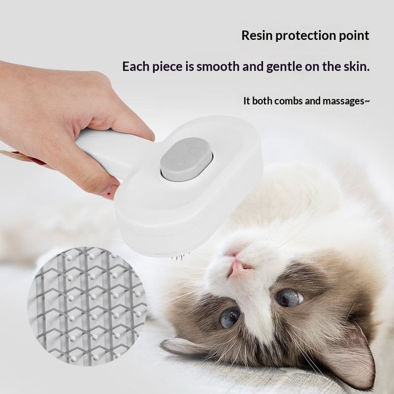 Pet Grooming Brush All-in-One Massage Comb With Needle Design For Removing Loose Fur And Fluff