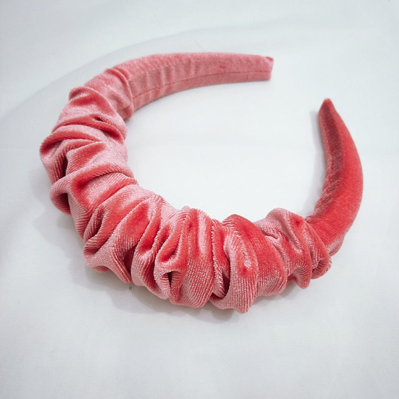 Autumn Winter Women's Wide-brimmed Velvet Headband