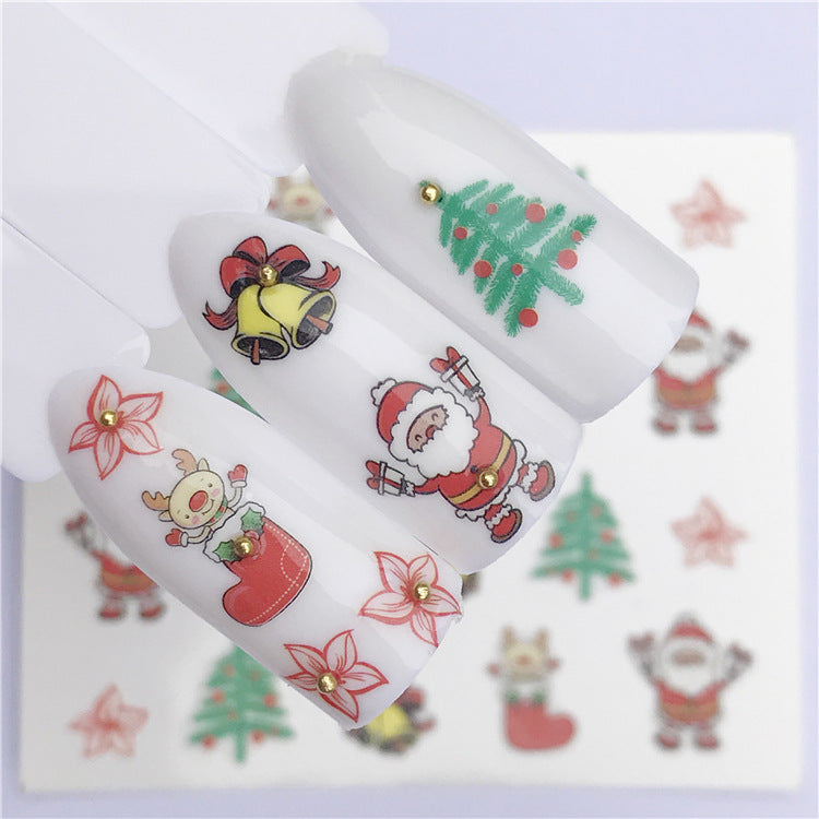 Christmas Tree Watermark Nail Applique Ornaments
