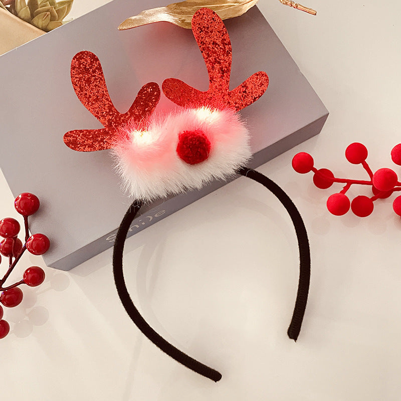 Christmas Antlers Hairband Decoration Plush