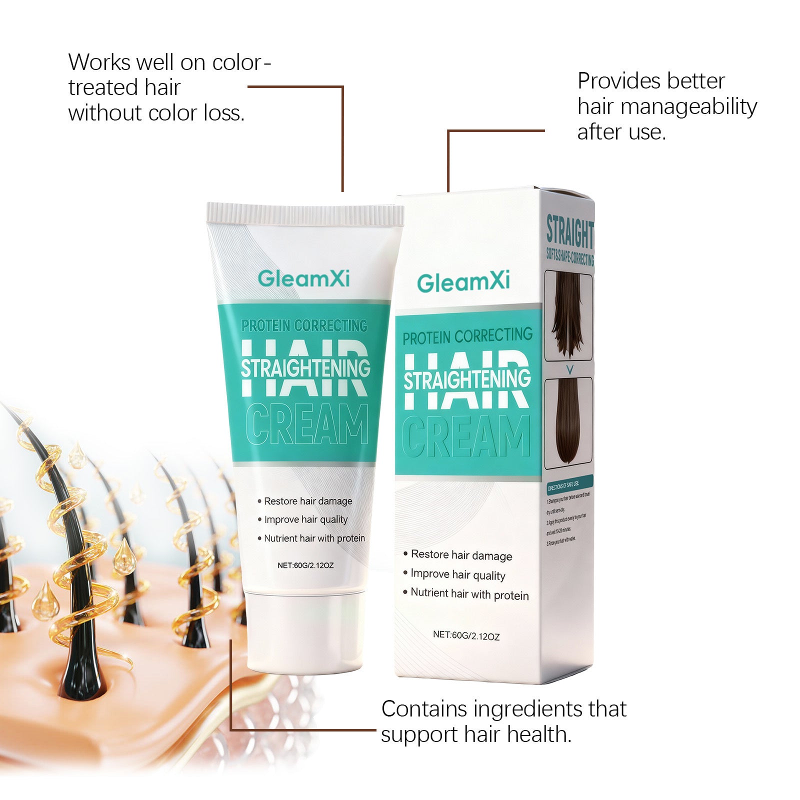 Keratin Hair-straightening Cream