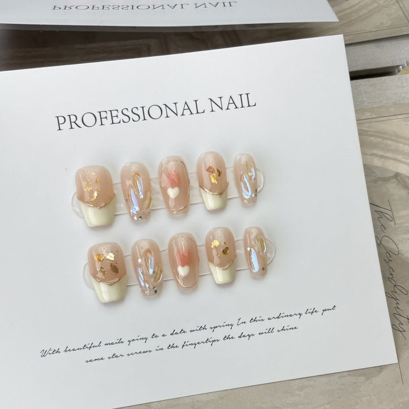 Wear Armor Nail Shaped Piece French Sequins Love Detachable