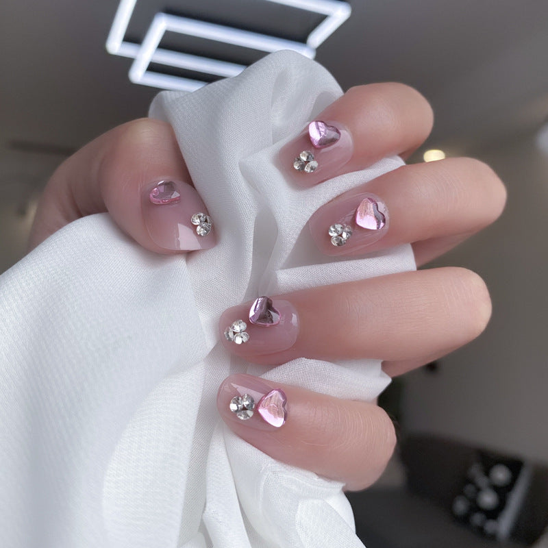 Nail Beauty New Hand-painted Fake Nail Tip Tulip Patch