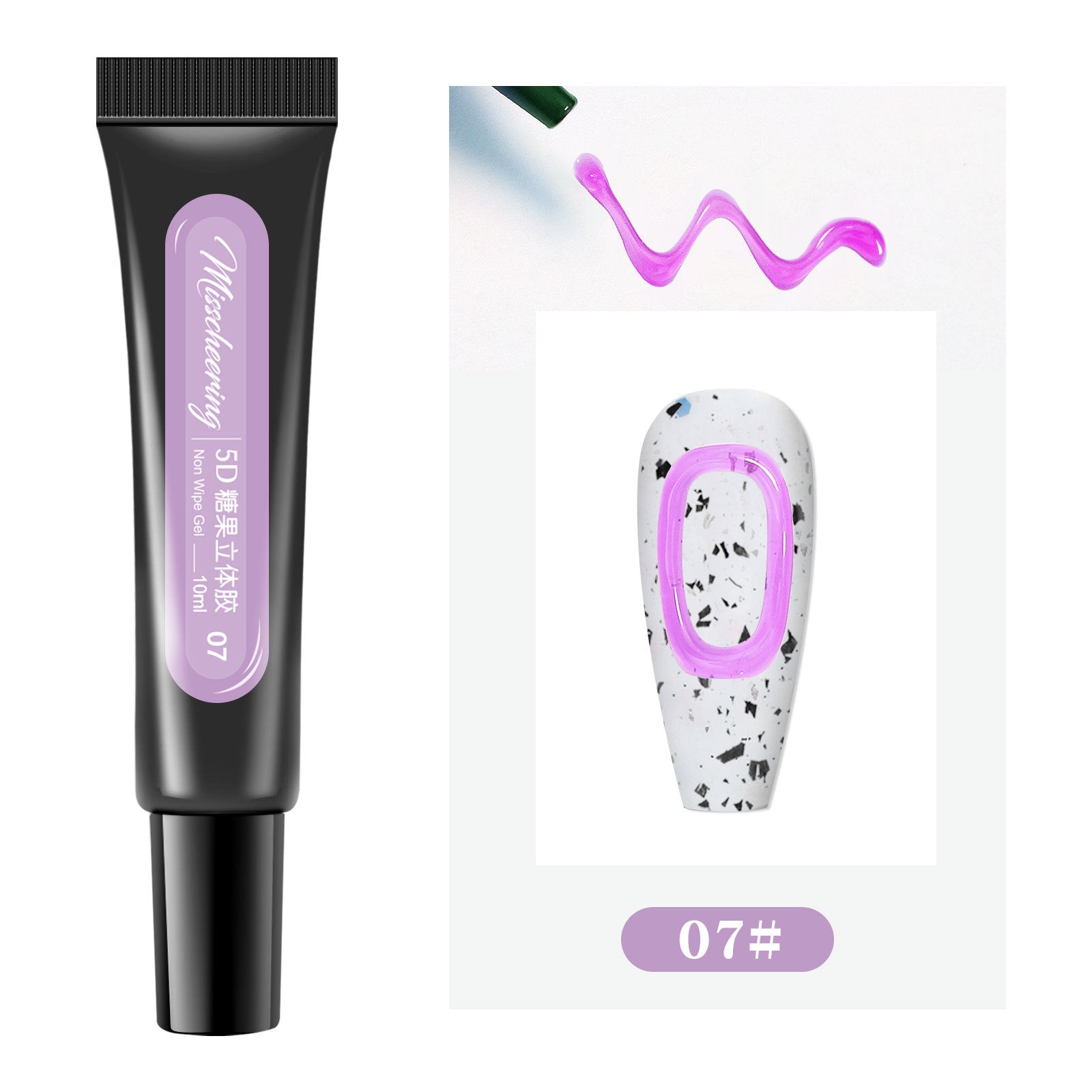 Misscheering 5D Hose Stereoscopic Nail Polish Candy Macaron Jelly Leave-In Gel