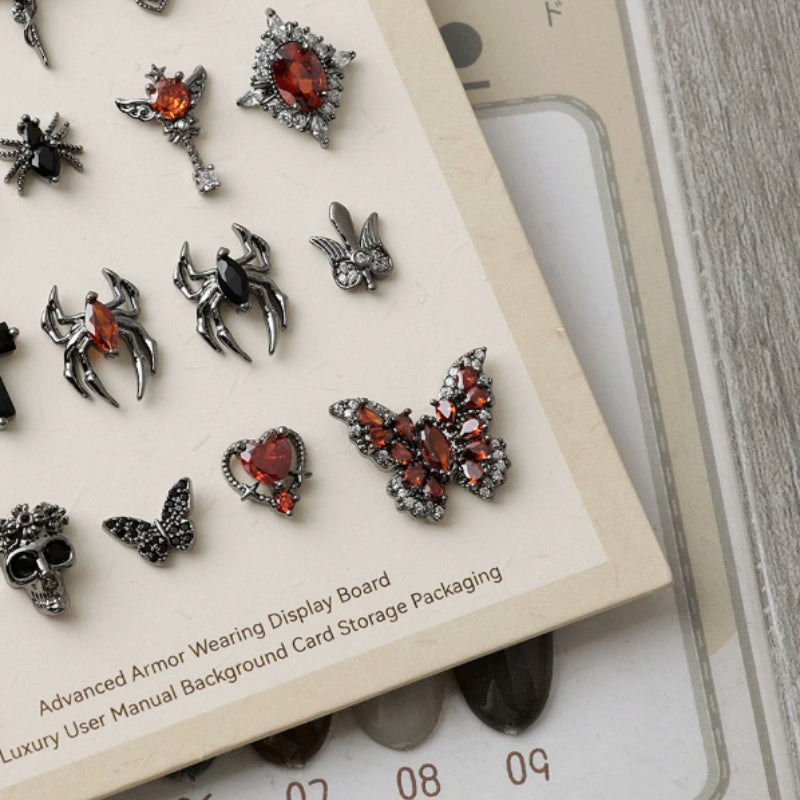 Retro Halloween Zircon Nail Art Accessories