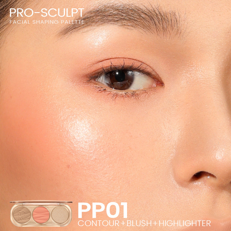 Pro-SCLPT Women's Universal Highlight Repair Blush Trio Blusher