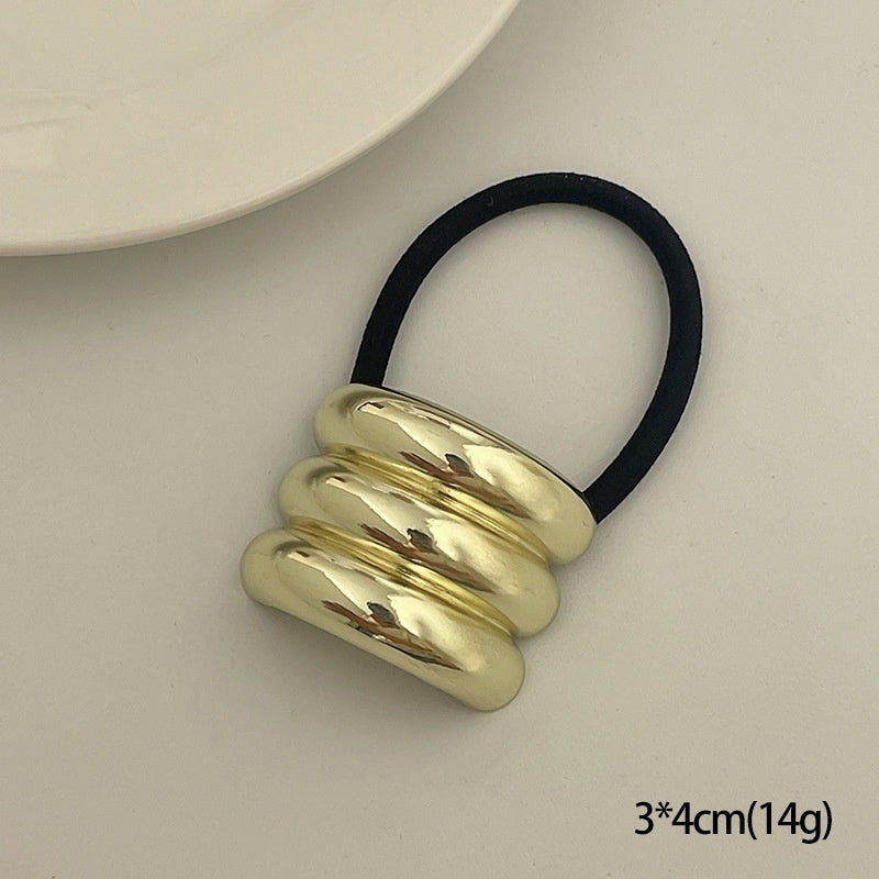 European And American Cold Style Geometric Metal Concave-convex Stretch Retro Head Rope