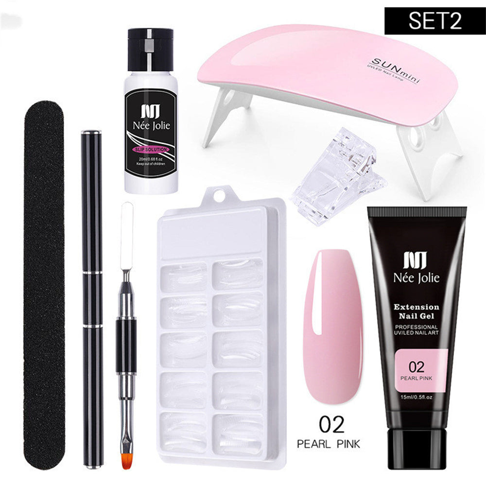 Nee jolie Nail Solid Extension Glue Nail Lamp Baking Set