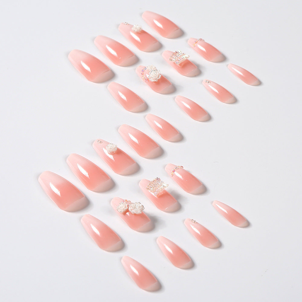 Ice Crystal Multilayer Bow Nail Tip 3 Dstereo Nail Sticker