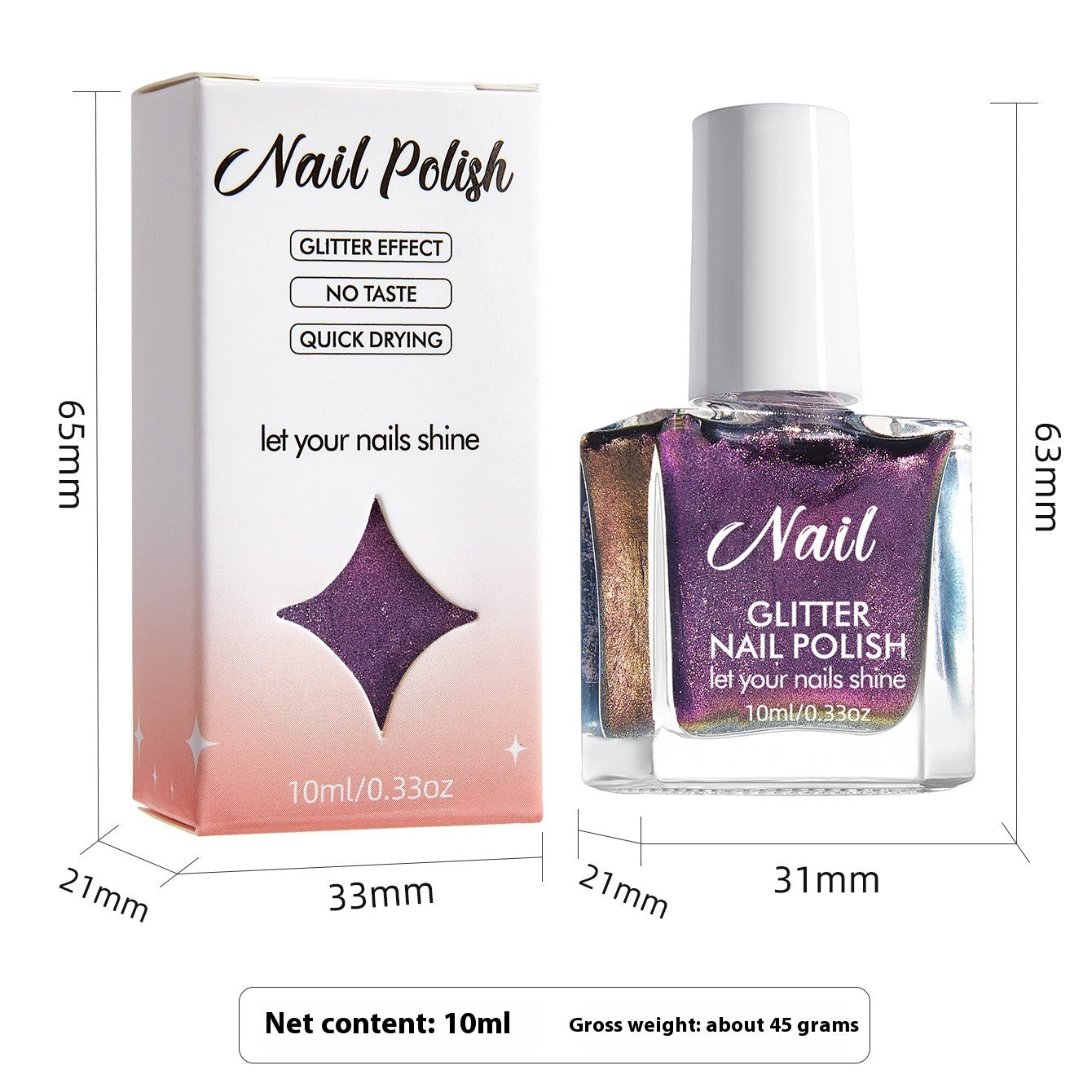 Nail Glitter Metal Magic Mirror Chameleon Water-based Nail Polish
