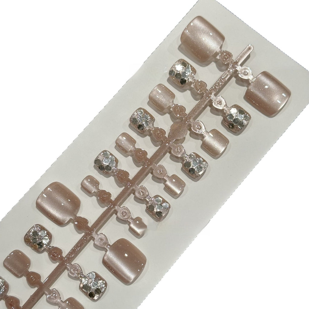 Wear Nail Size Sequins Crystal Cat Eye Rhinestone Nail Patch