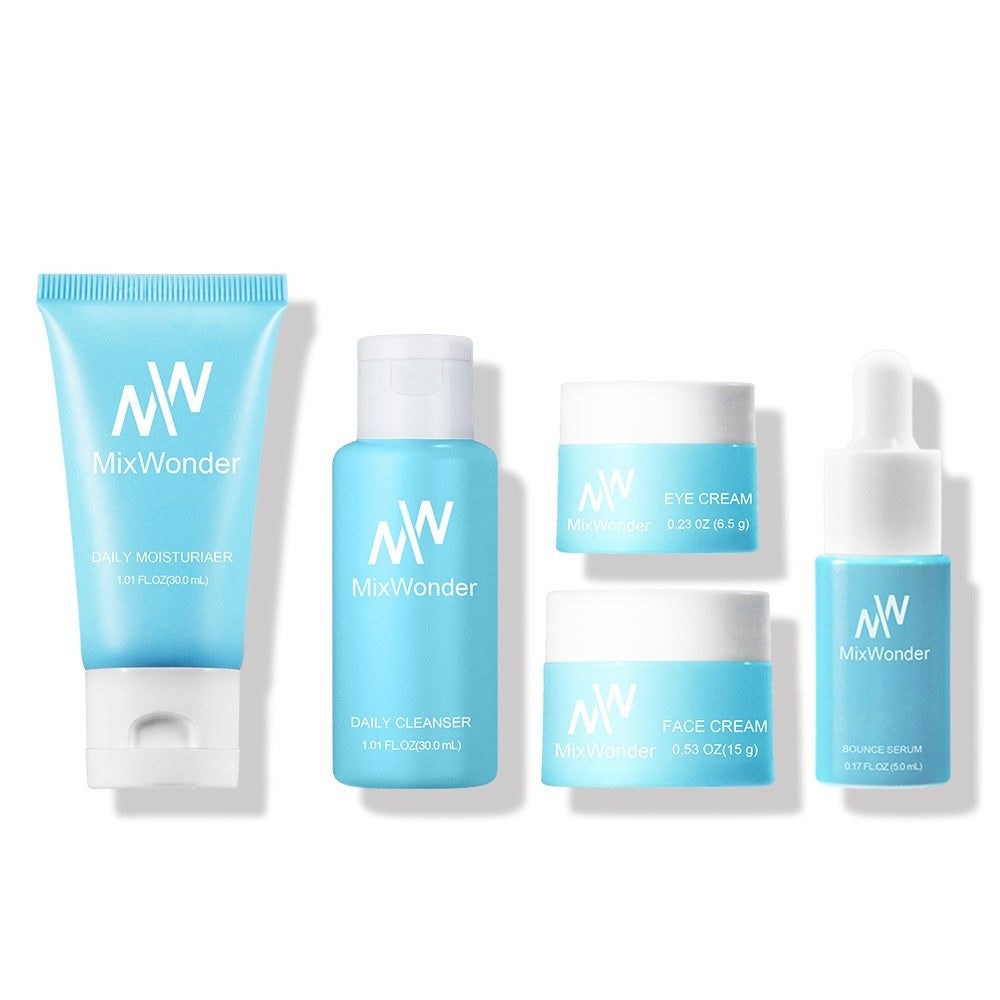 Five-piece Moisturizing Cleansing Tonic Lotion Cream Eyes Lotion Travel Pack