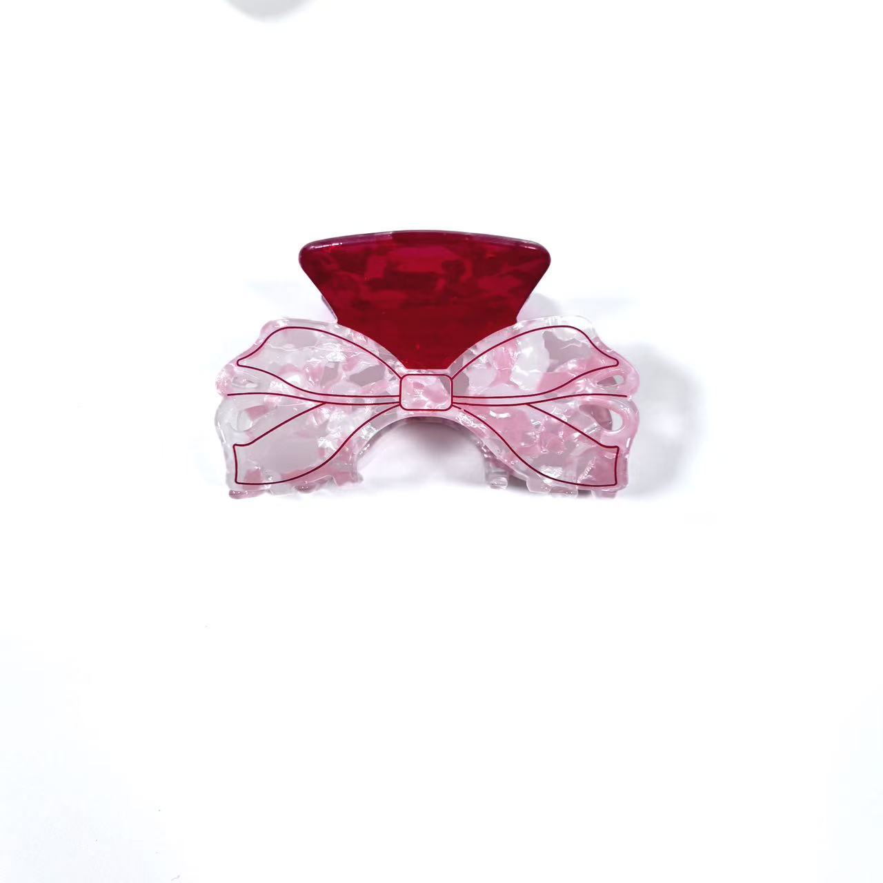 Fresh And Cute Glitter Bow Tie Grip