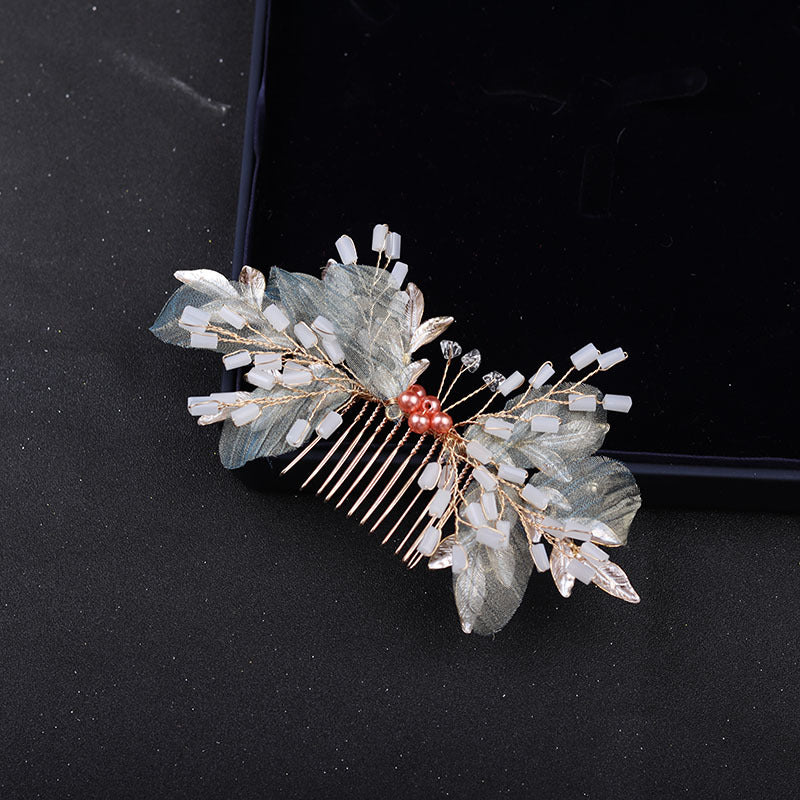 Bride's High-end Handmade Hair Comb Alloy Wedding Headwear