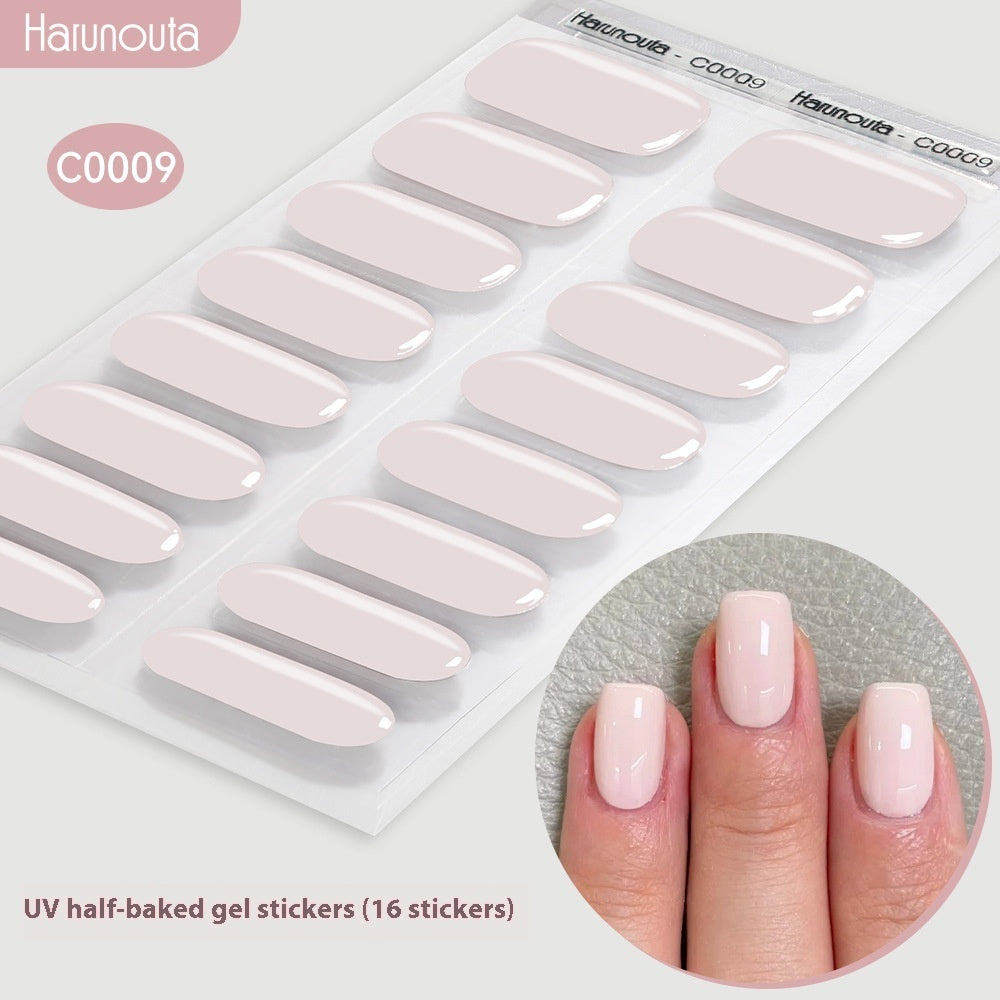 Harunouta Nail Stickers UV Gel Nail Sticker Semi-curing