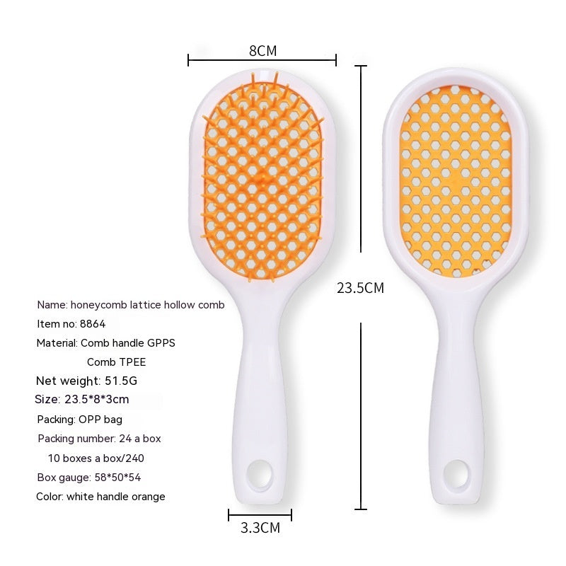 Household Wet And Dry Hollow Comb Shape Mesh Comb